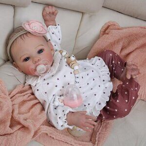 18 Inch Cute Soft Vinyl Realistic-Newborn Baby Doll for 3+ Year Old Kids